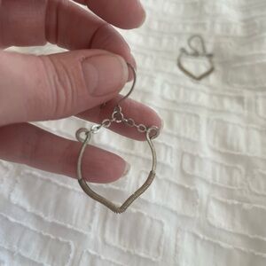 Elegant Silver Hoop wrapped with gold tone Earrings